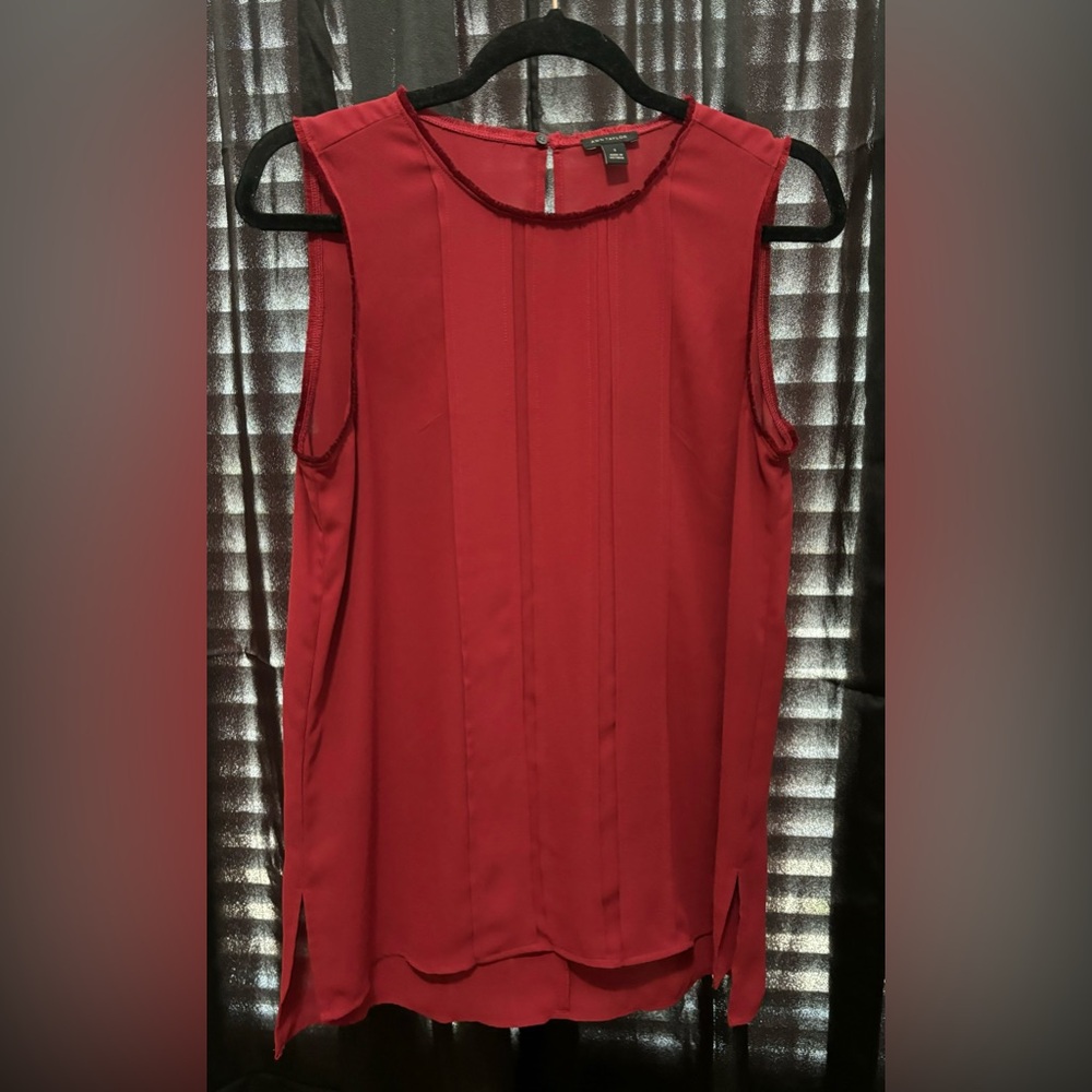 Ann Taylor Sleeveless Fringe Blouse